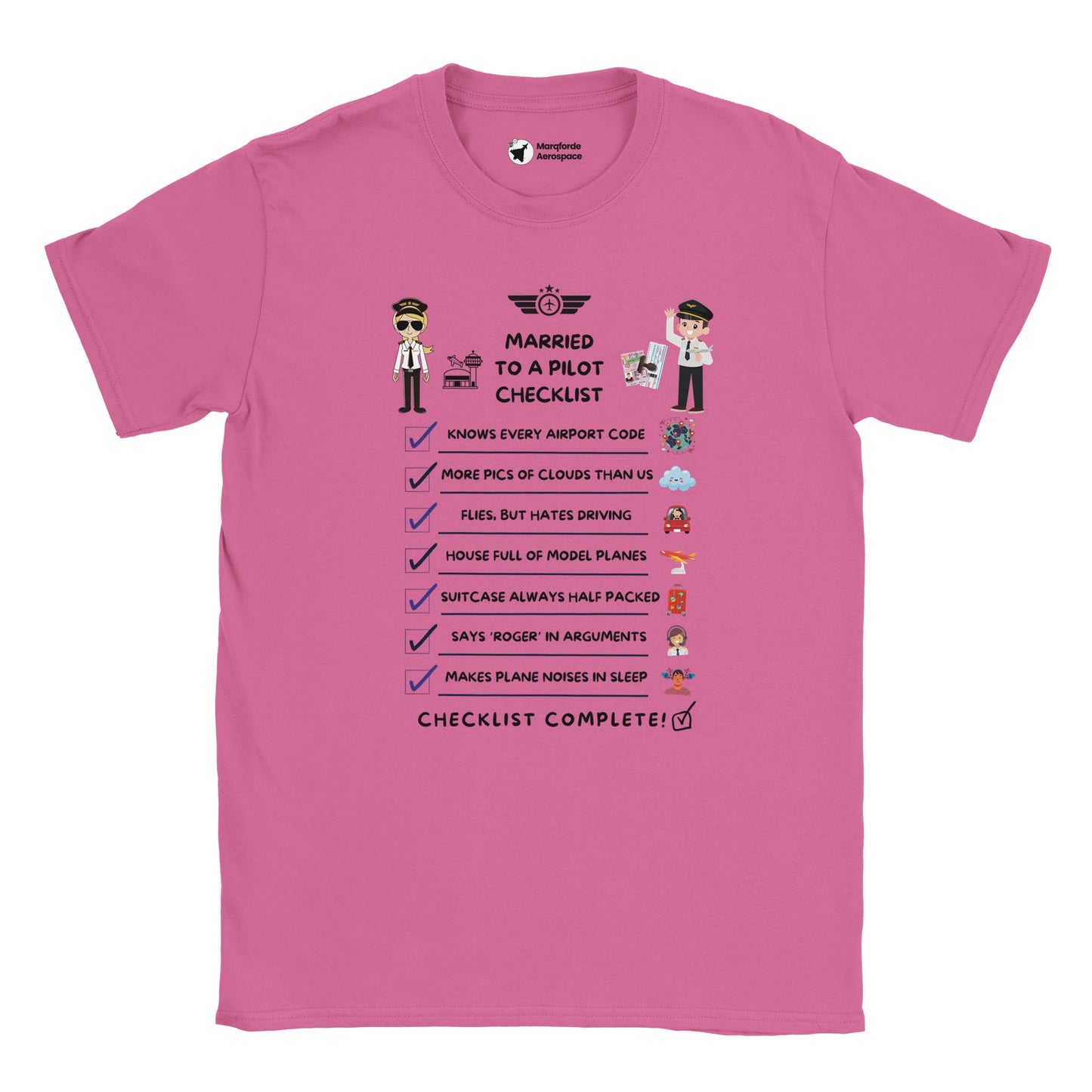 Married to a Pilot T-Shirt â Fun & Playful Aviation Gift Idea