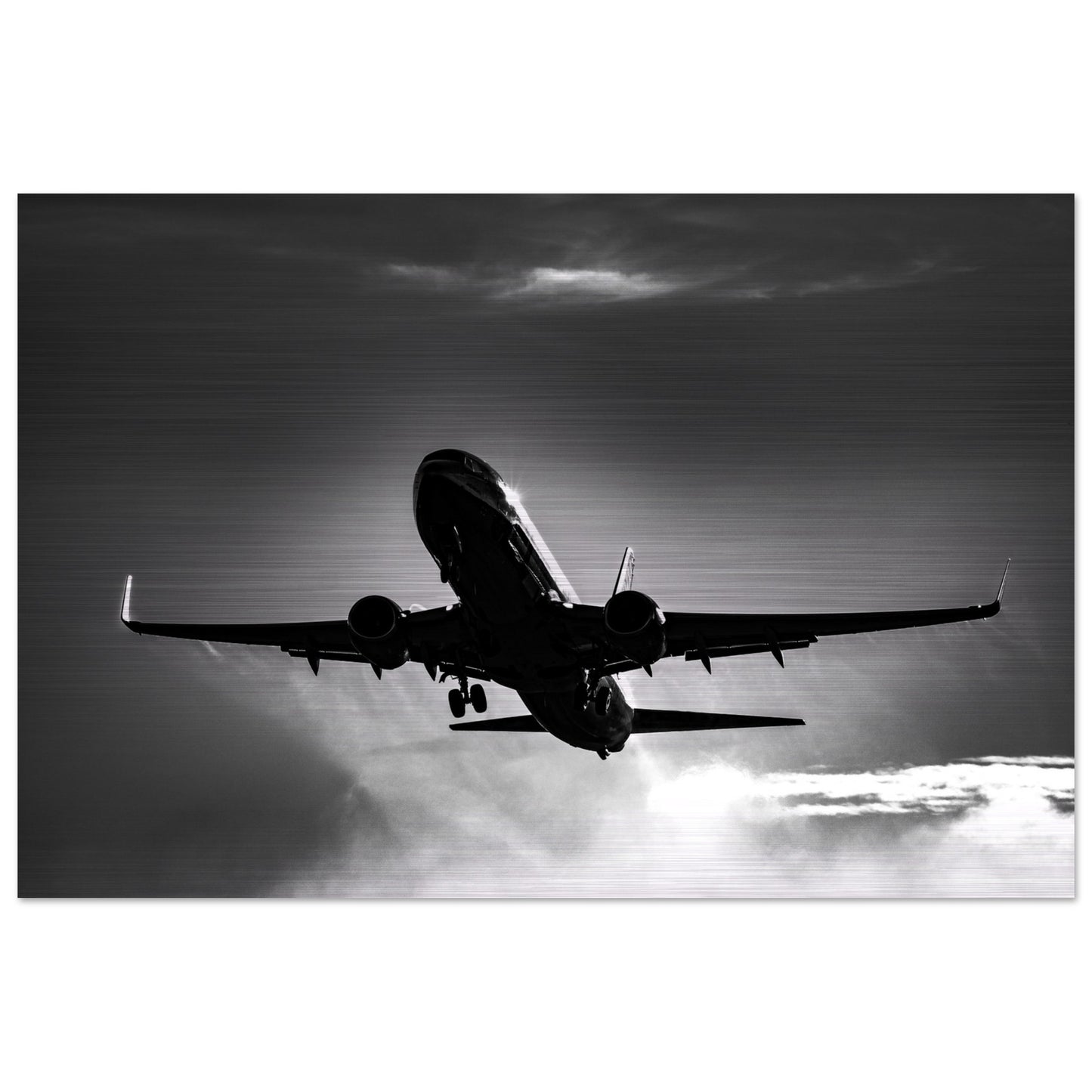 Brushed Aluminium Print of Jet2 Boeing 737 – Stunning Departure Scene