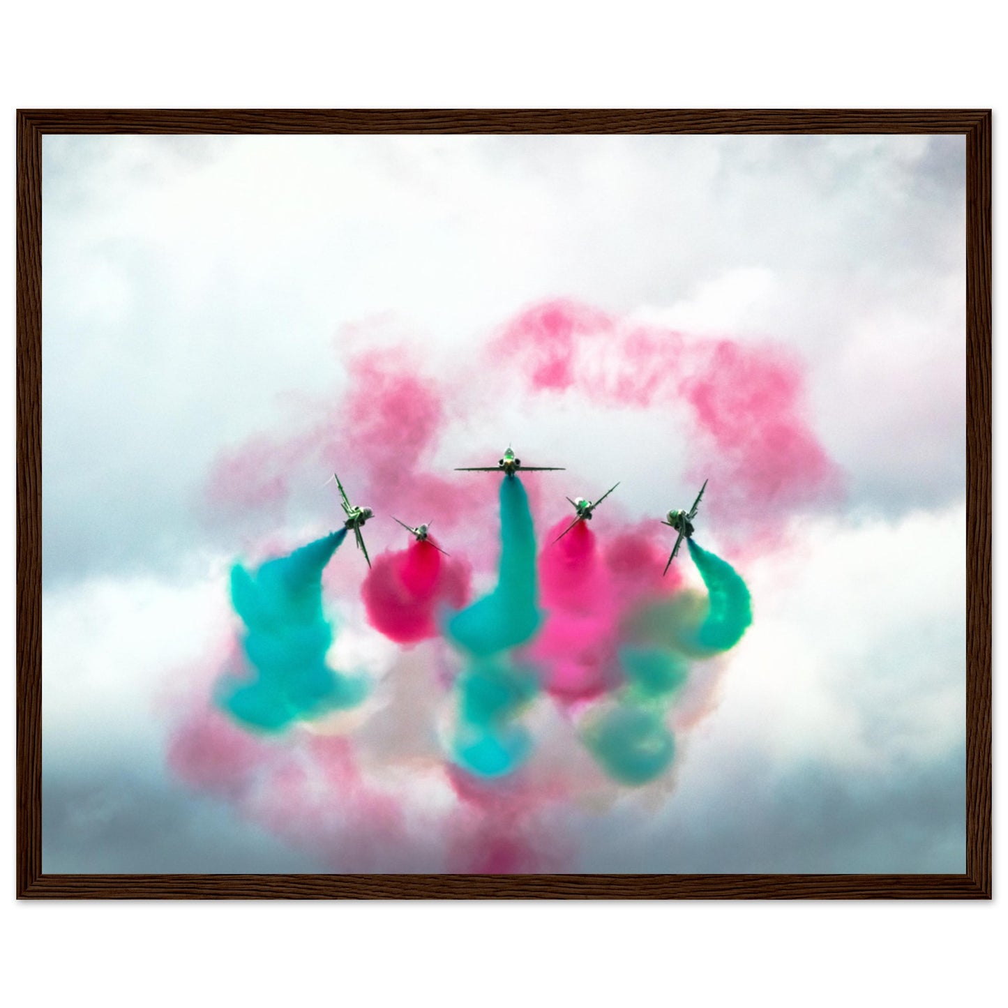 Royal Saudi Hawks Framed Print – Iconic Aerobatic Team Performance