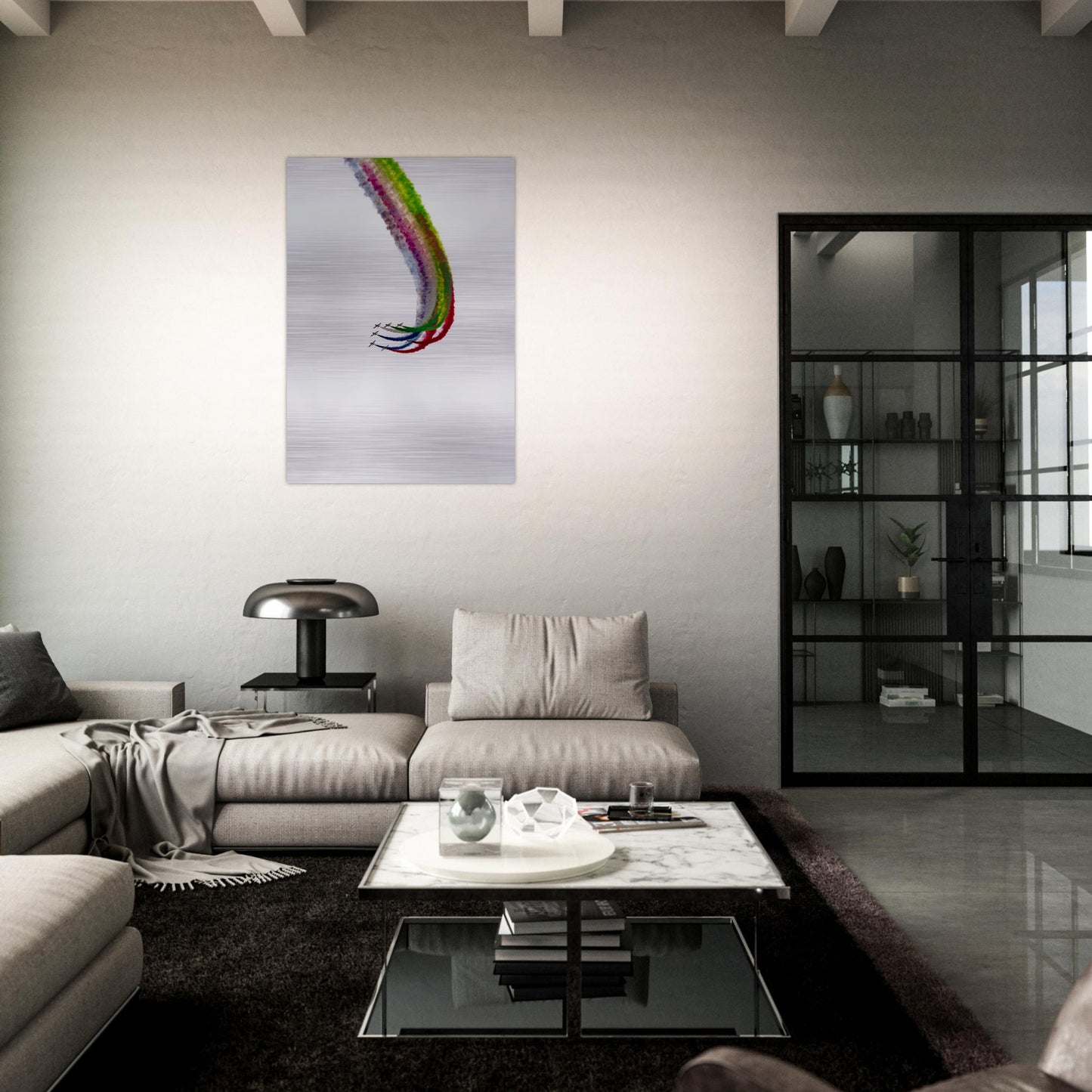 UAE Al-Fursan Jet Print – High-Definition Metallic Aircraft Art