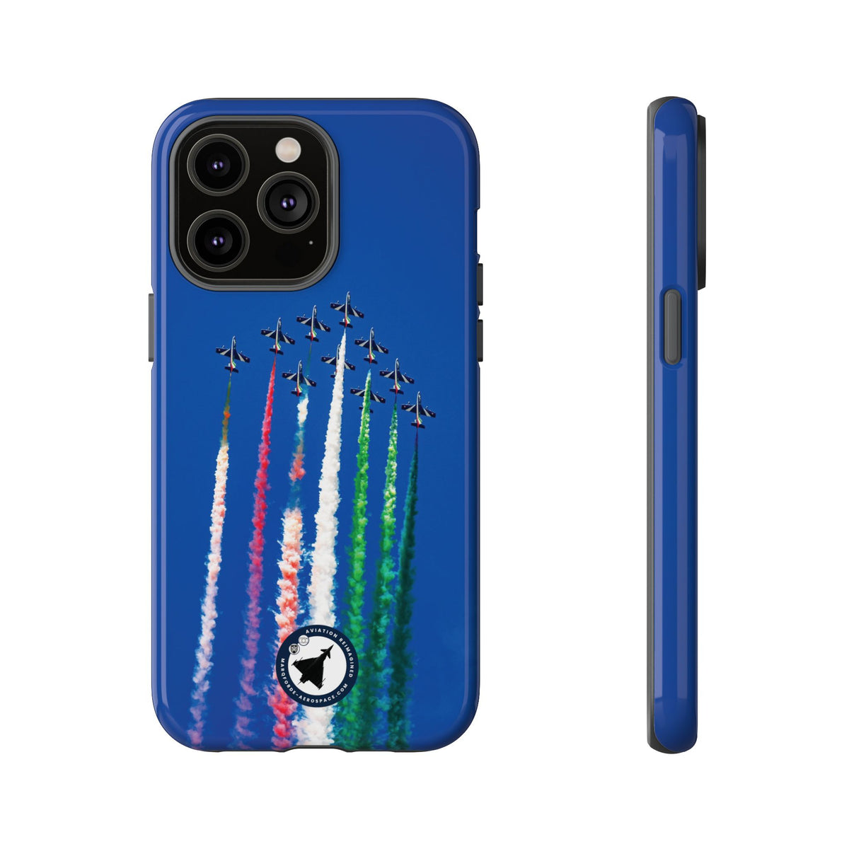 Frecce Tricolori formation trailing tricolour smoke aviation photo iPhone tough phone case – view 24