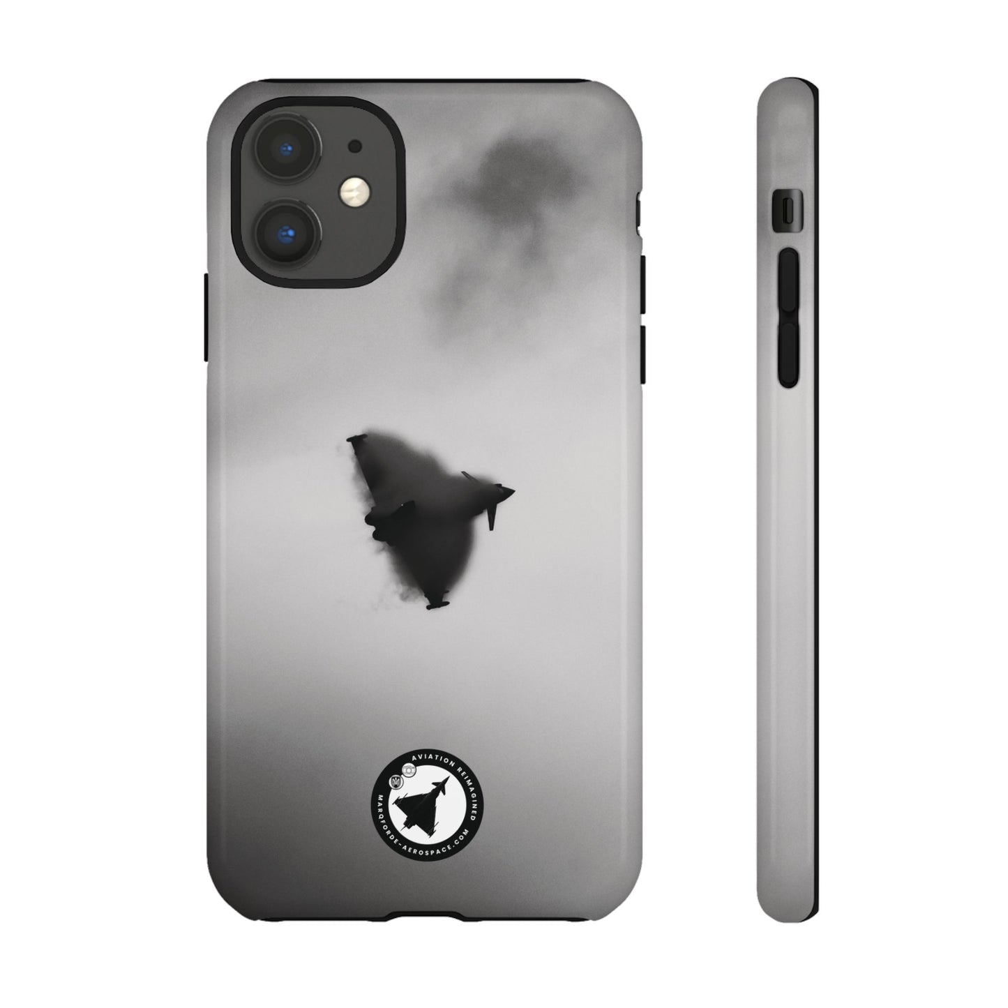 Black & White RAF Eurofighter Typhoon Jet iPhone Case