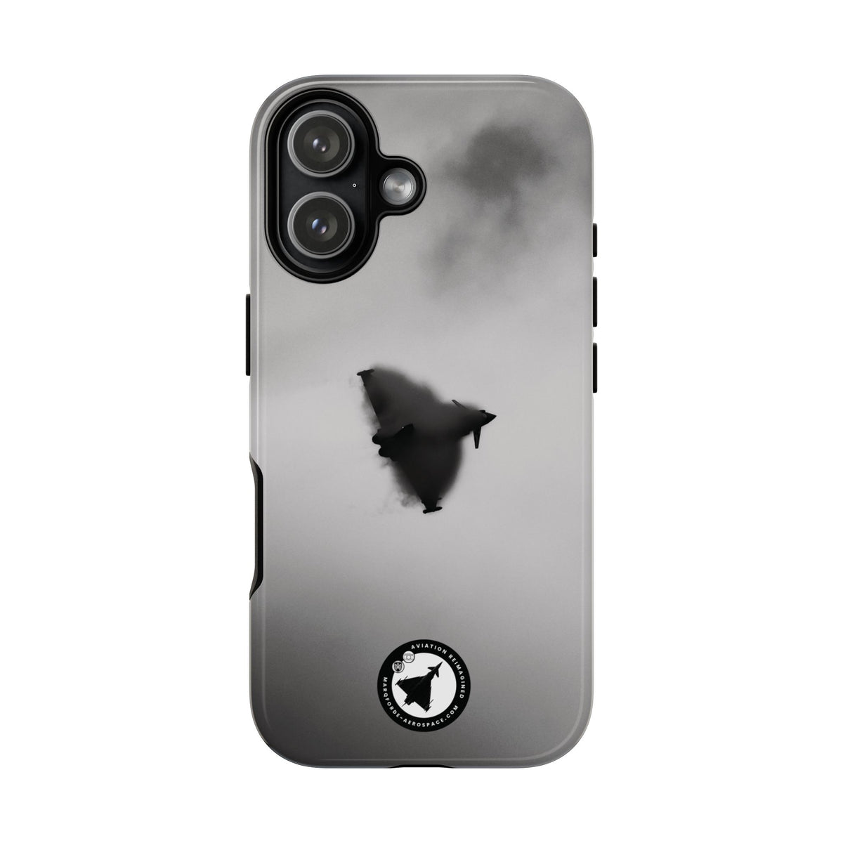RAF Typhoon almost hidden in a cloud of vapour aviation photo iPhone tough phone case – view 31