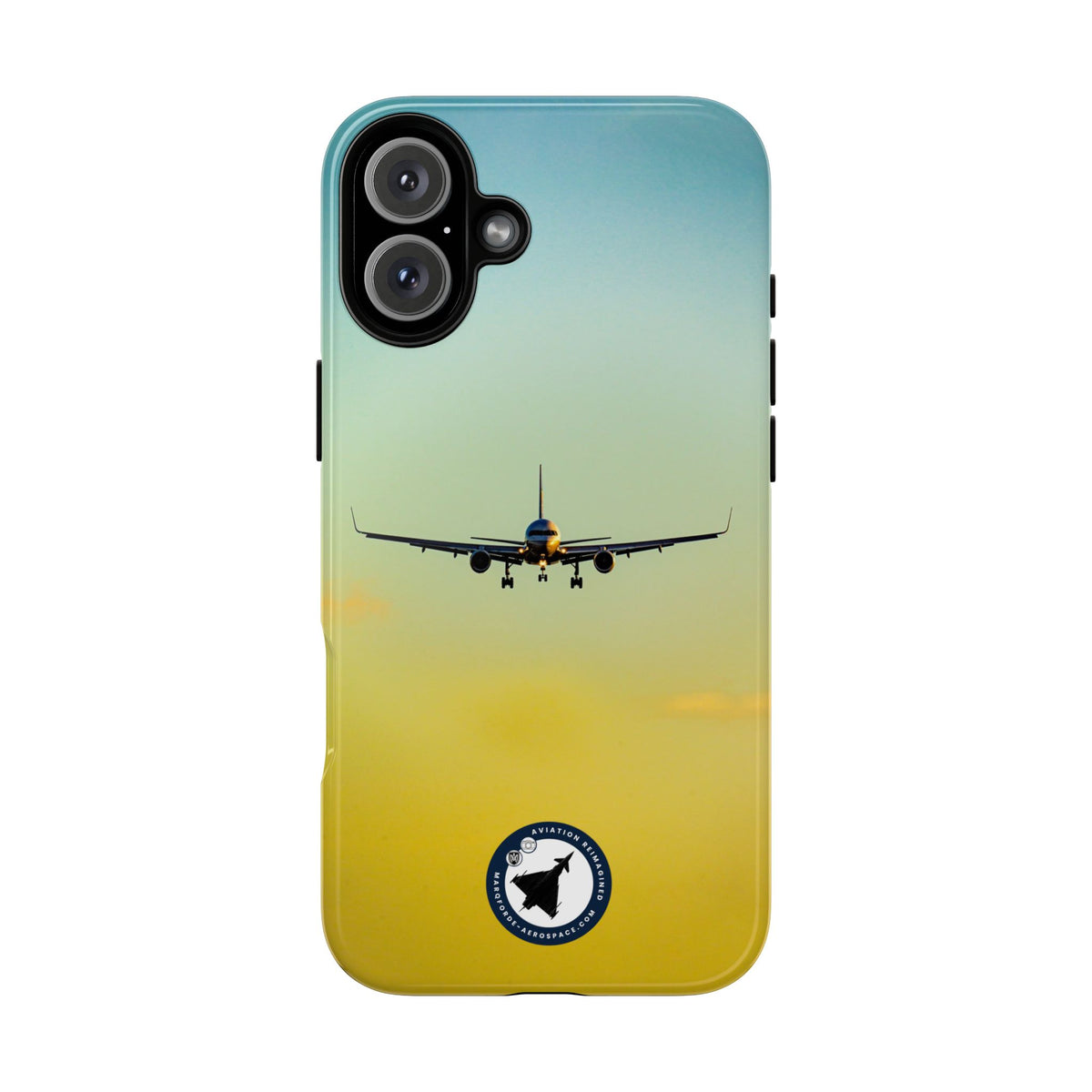 United Airlines Boeing 757 head-on on final approach aviation photo iPhone tough phone case – view 28
