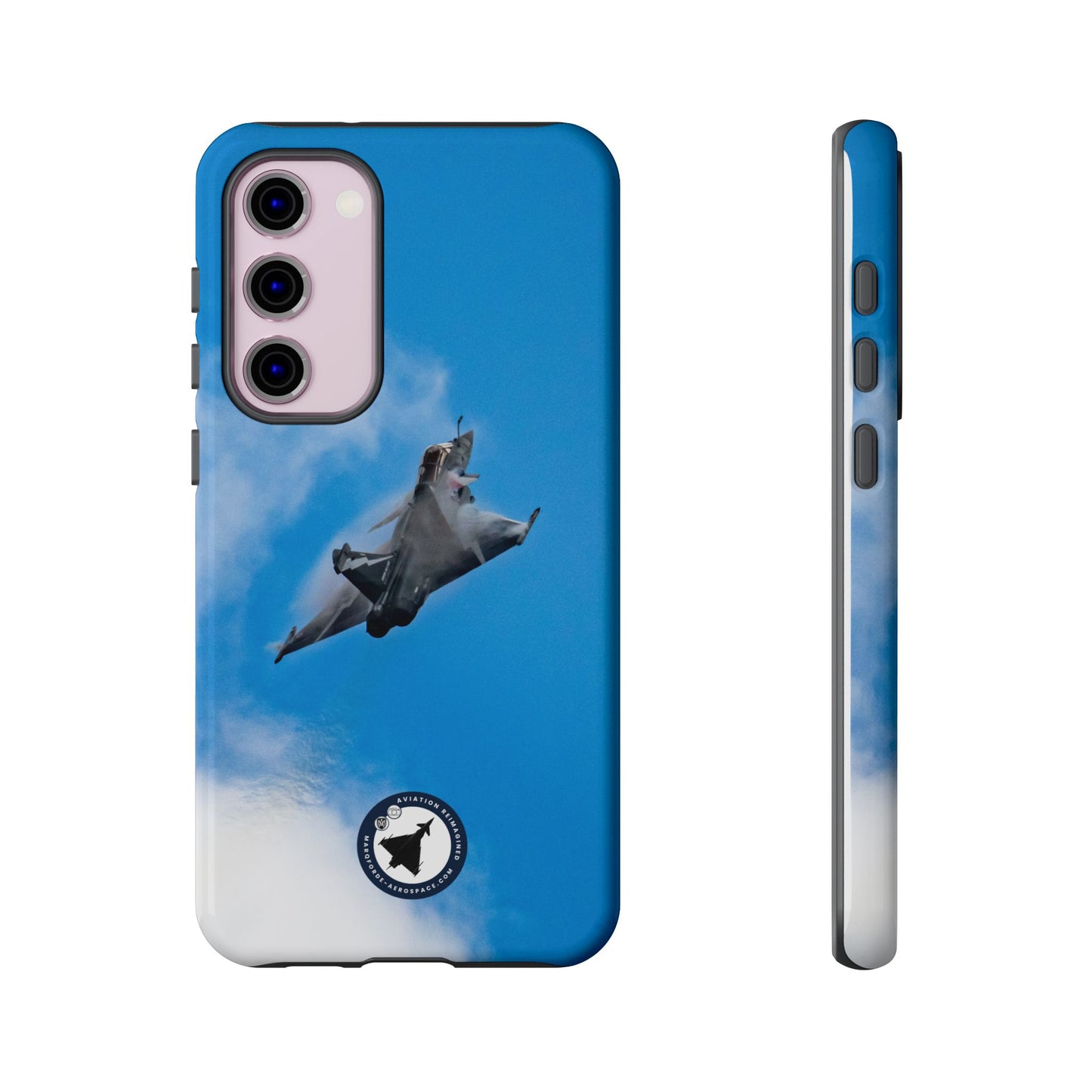 Premium Samsung Case with Dassault Rafale Fighter Jet Maneuver