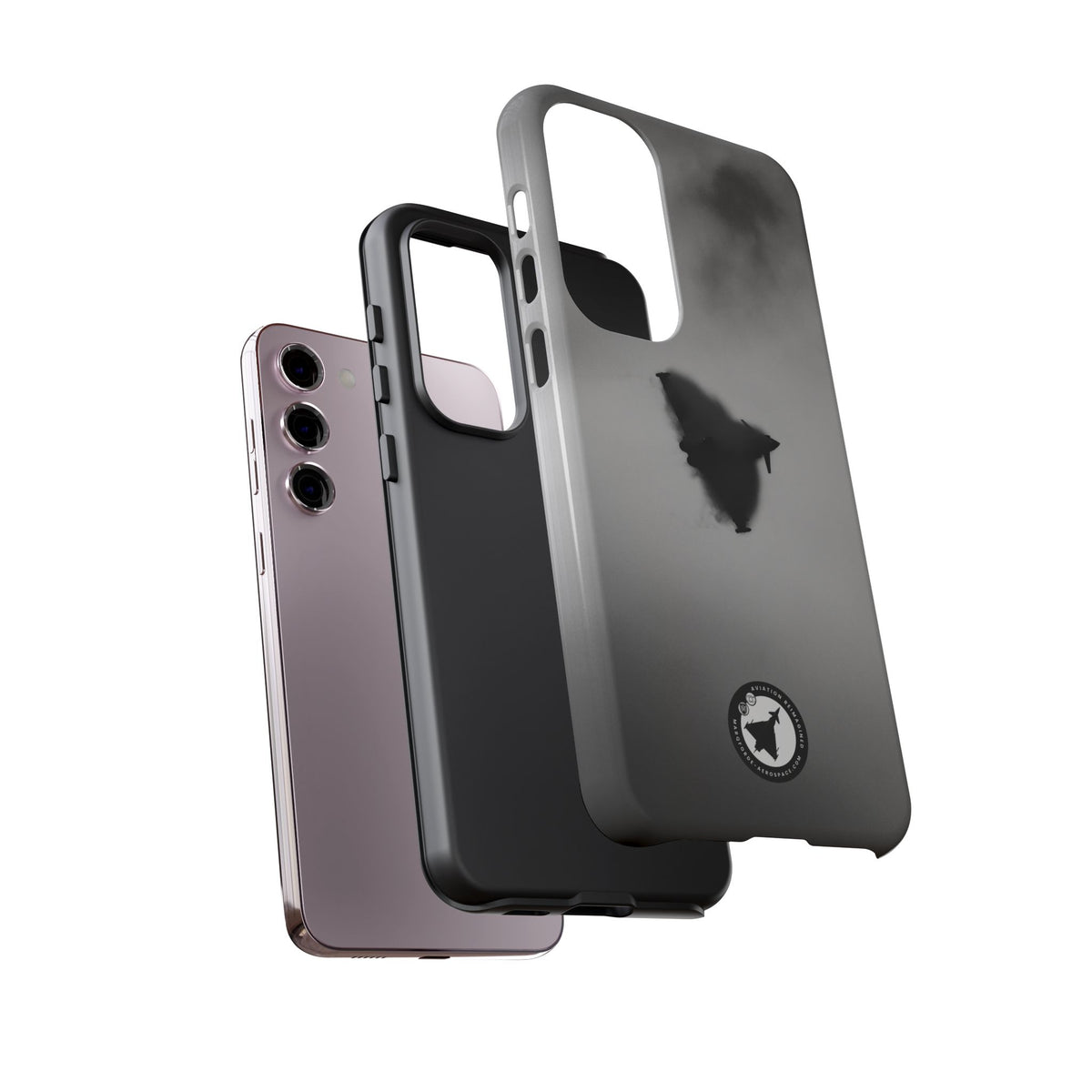 RAF Typhoon almost hidden in a cloud of vapour aviation photo Samsung Galaxy tough phone case – view 36