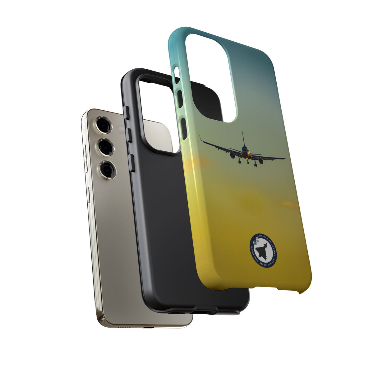 United Airlines Boeing 757 head-on on final approach aviation photo Samsung Galaxy tough phone case – view 31