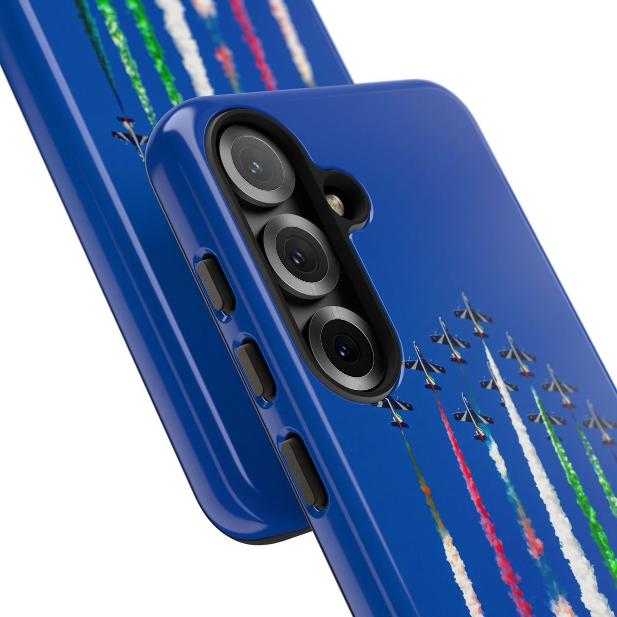 Frecce Tricolori formation trailing tricolour smoke aviation photo Samsung Galaxy tough phone case – view 53