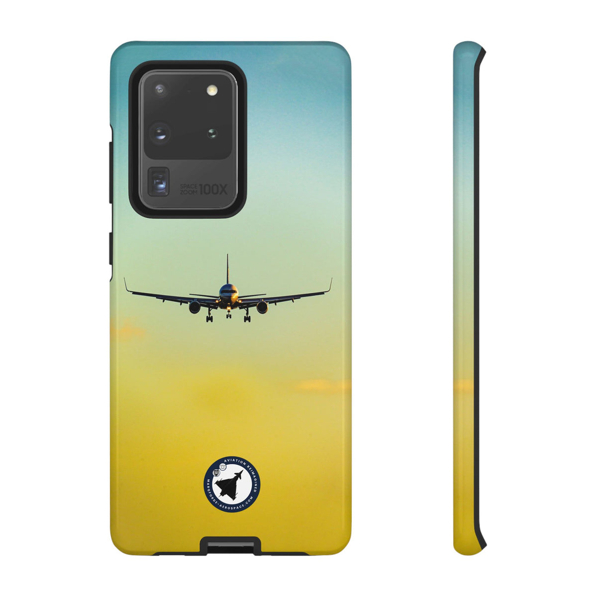 United Airlines Boeing 757 head-on on final approach aviation photo Samsung Galaxy tough phone case – view 3