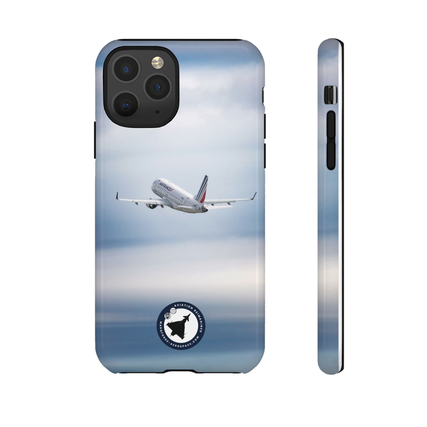 Side Profile of Air France Embraer 190 iPhone Tough Case – Jet Display
