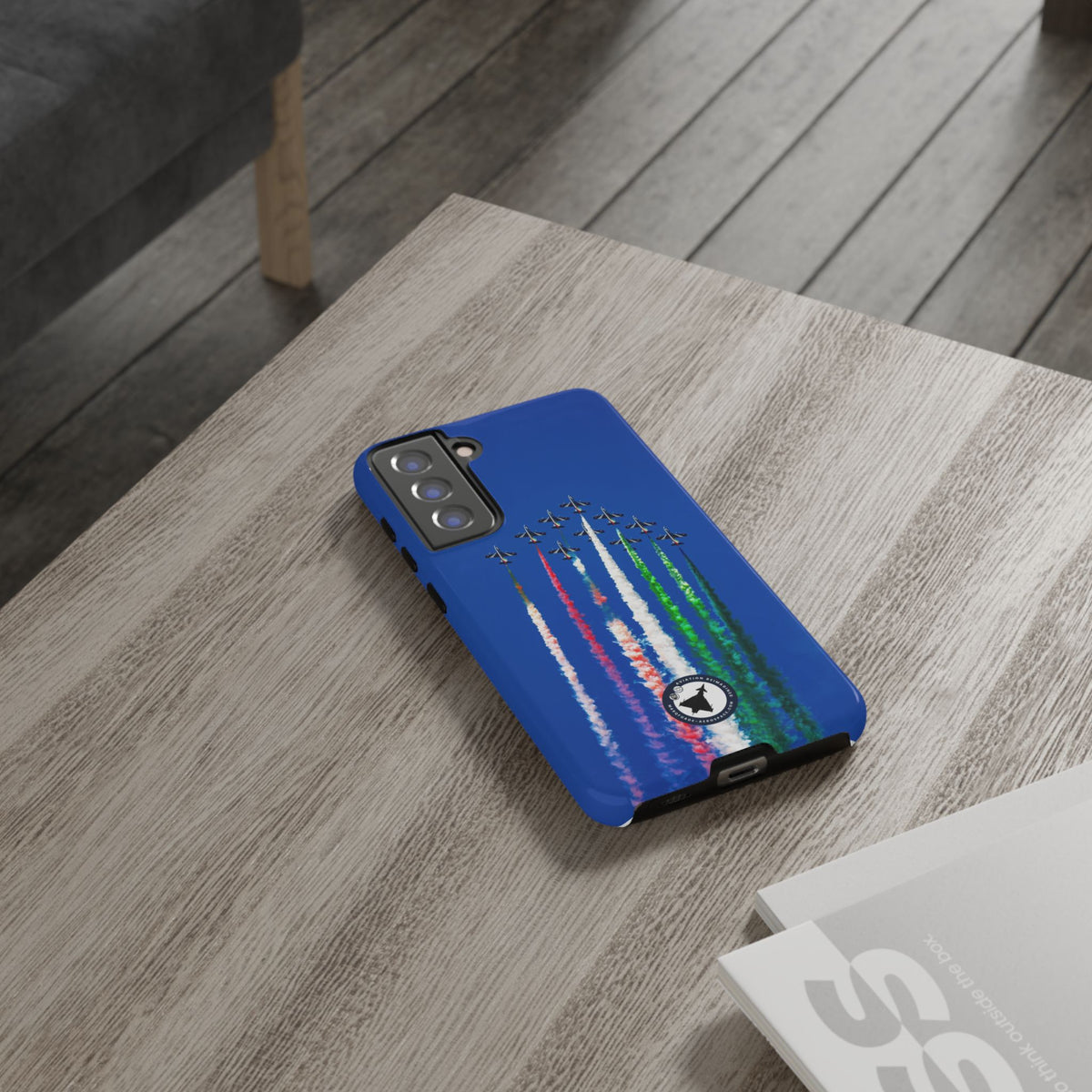 Frecce Tricolori formation trailing tricolour smoke aviation photo Samsung Galaxy tough phone case – view 34