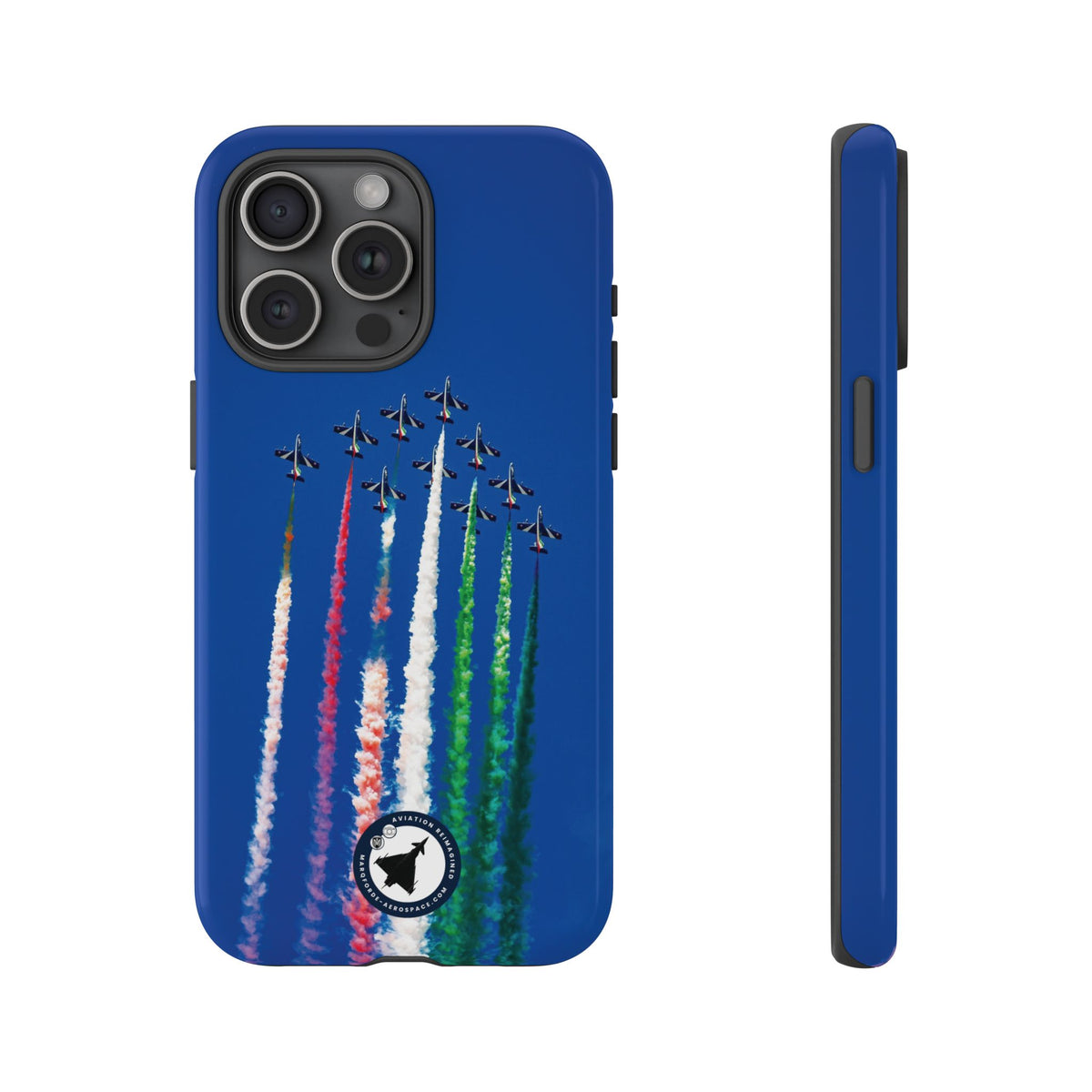 Frecce Tricolori formation trailing tricolour smoke aviation photo iPhone tough phone case – view 27