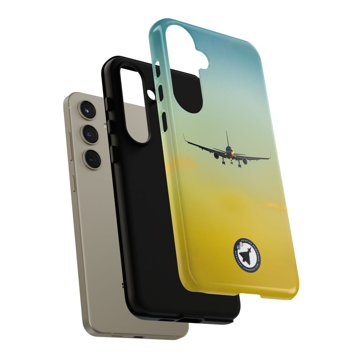 United Airlines Boeing 757 head-on on final approach aviation photo Samsung Galaxy tough phone case – view 44