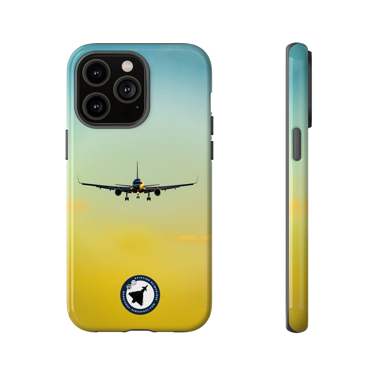 United Airlines Boeing 757 head-on on final approach aviation photo iPhone tough phone case – view 22