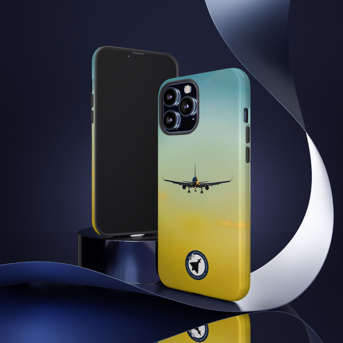United Airlines Boeing 757 head-on on final approach aviation photo iPhone tough phone case – view 37
