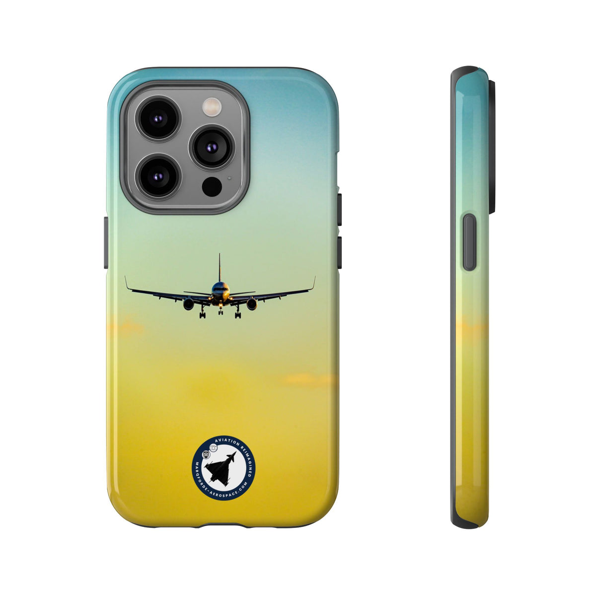 United Airlines Boeing 757 head-on on final approach aviation photo iPhone tough phone case – view 20