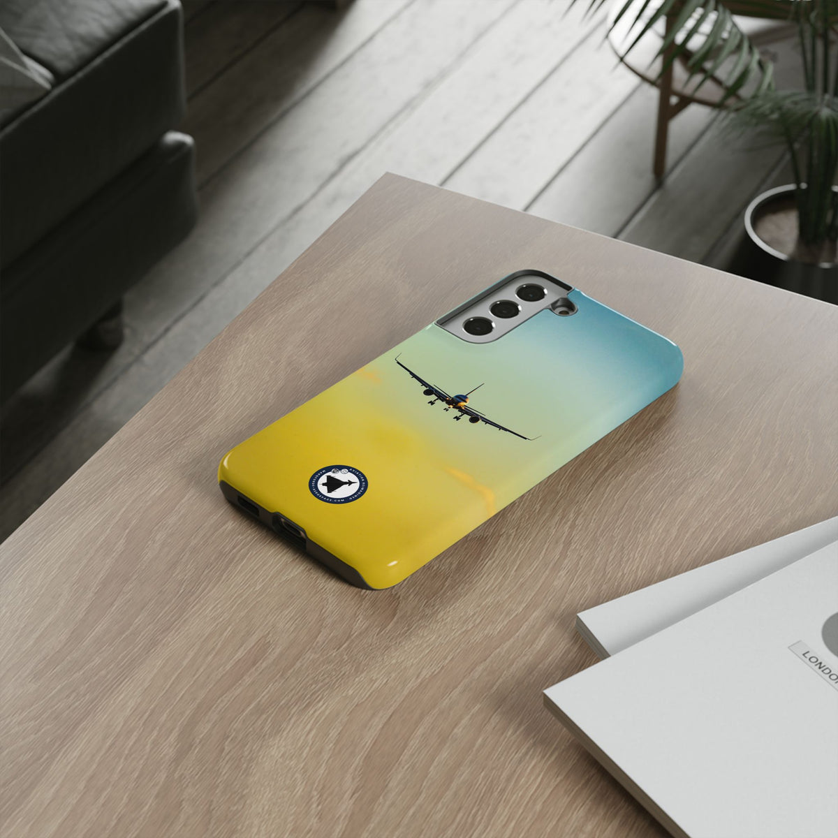 United Airlines Boeing 757 head-on on final approach aviation photo Samsung Galaxy tough phone case – view 28