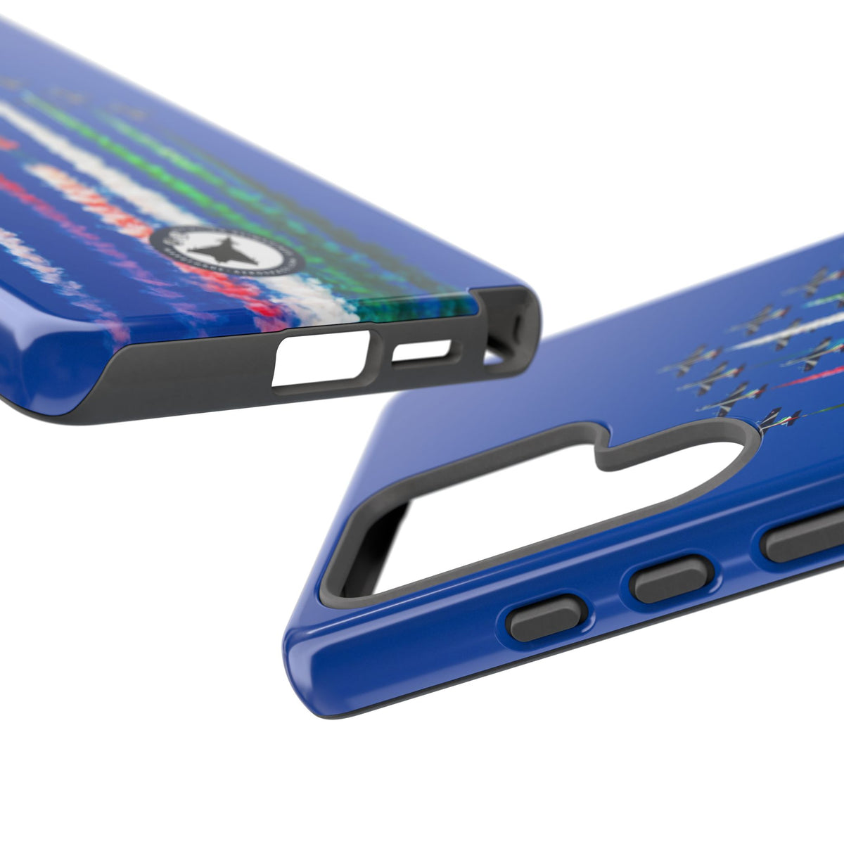 Frecce Tricolori formation trailing tricolour smoke aviation photo Samsung Galaxy tough phone case – view 25