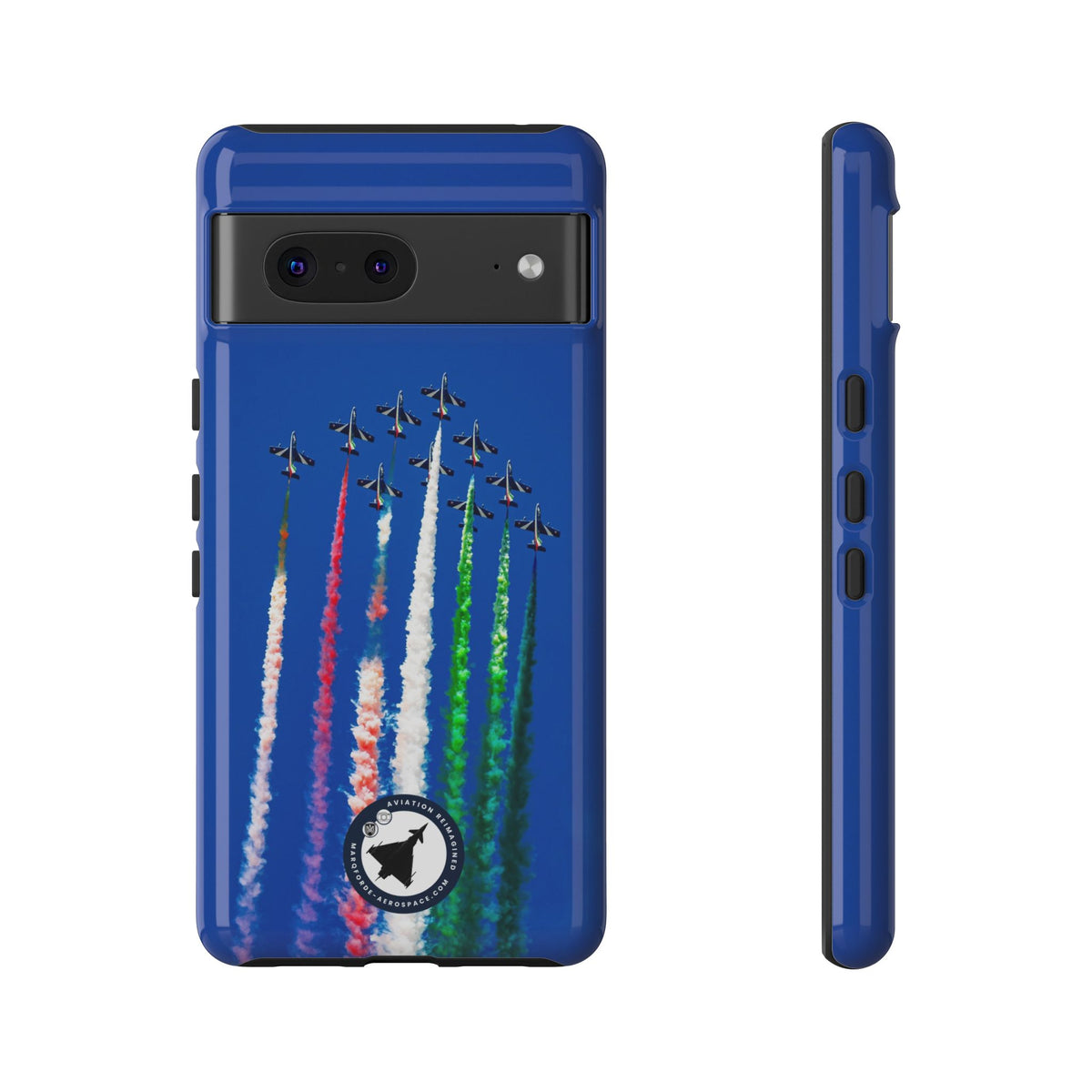 Frecce Tricolori formation trailing tricolour smoke aviation photo Google Pixel tough phone case – view 2