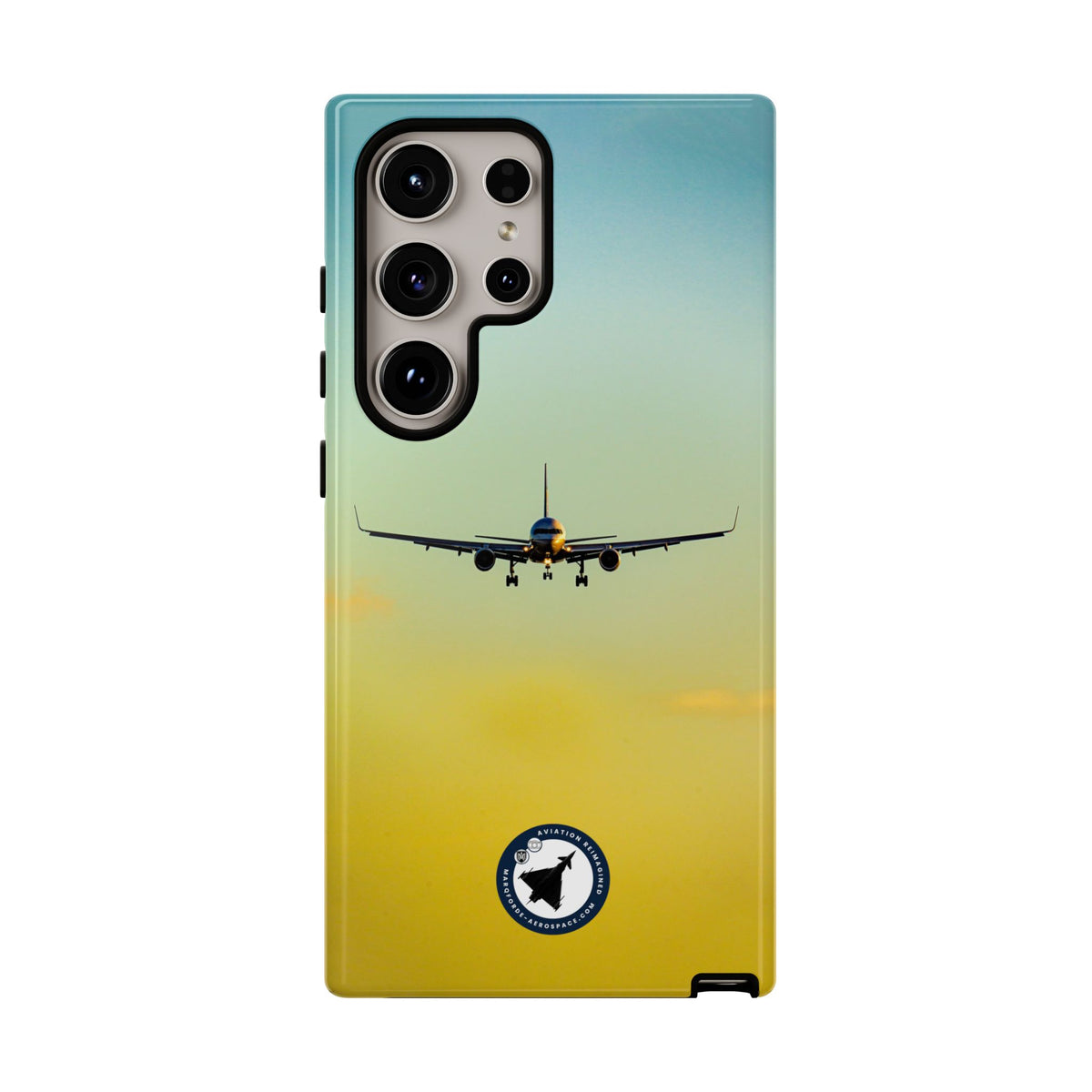 United Airlines Boeing 757 head-on on final approach aviation photo Samsung Galaxy tough phone case – view 17