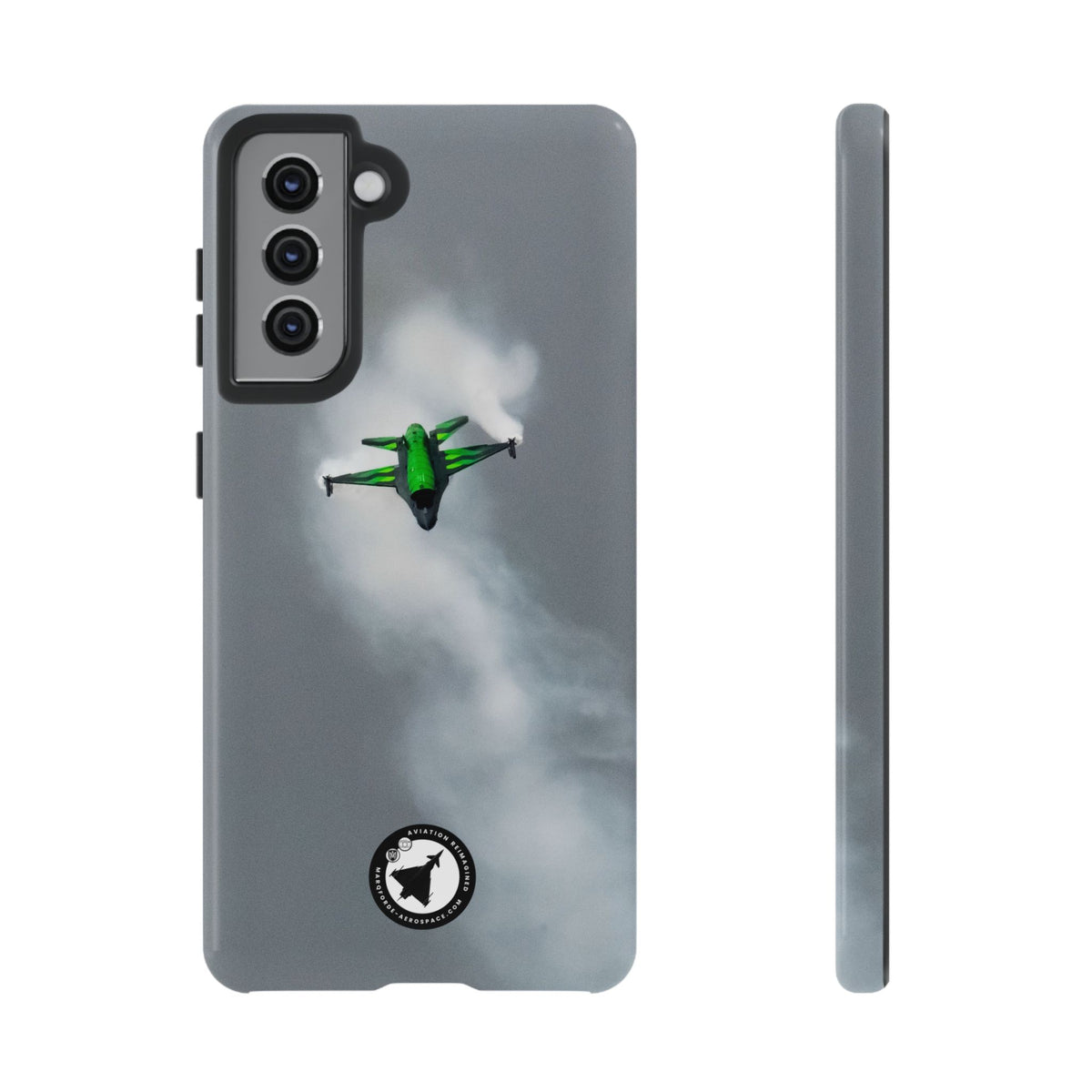 Belgian F-16 Dream Viper head-on in vapour cloud aviation photo Samsung Galaxy tough phone case – view 3