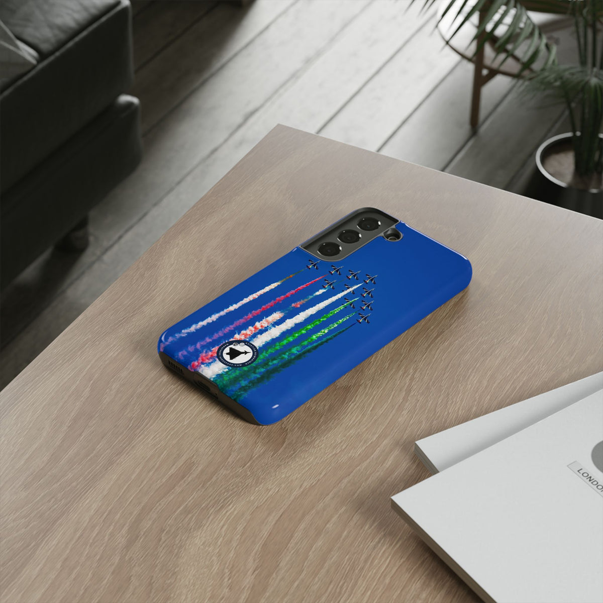 Frecce Tricolori formation trailing tricolour smoke aviation photo Samsung Galaxy tough phone case – view 35