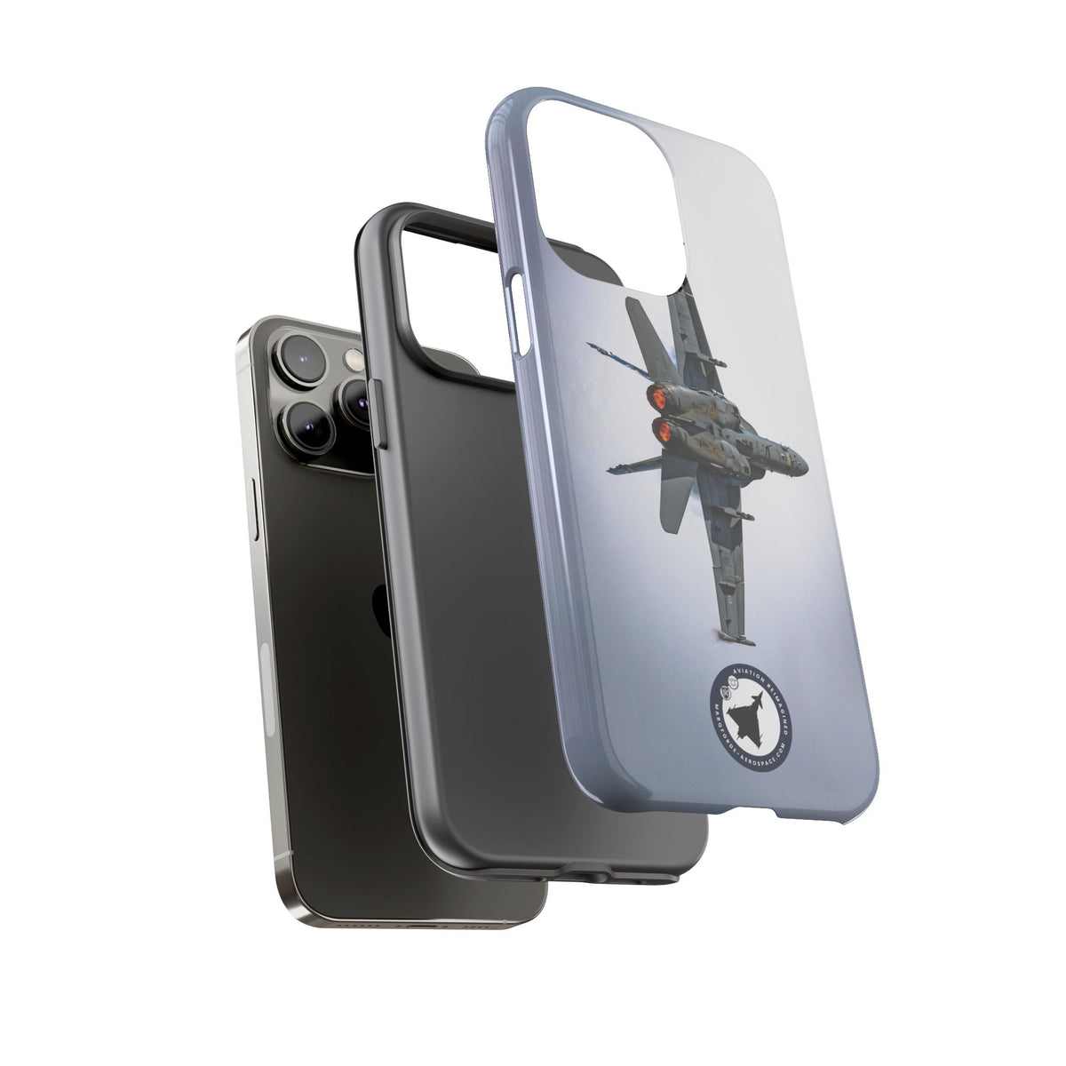 Finnish F/A-18 Hornet turning with afterburners lit aviation photo iPhone tough phone case – view 47