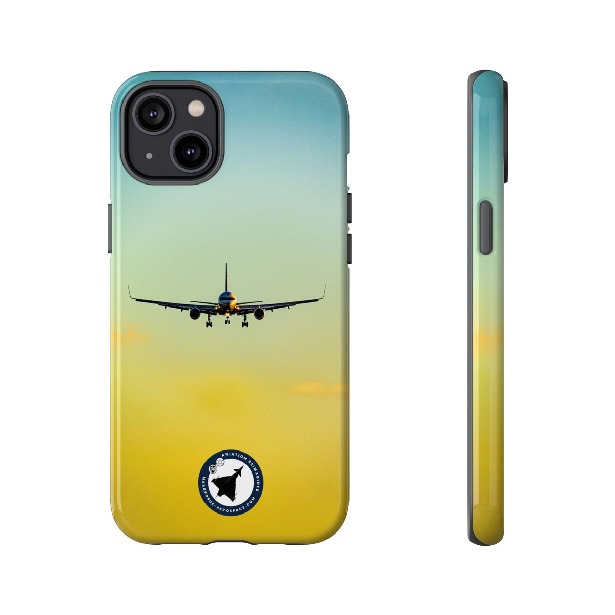 United Airlines Boeing 757 head-on on final approach aviation photo iPhone tough phone case – view 21