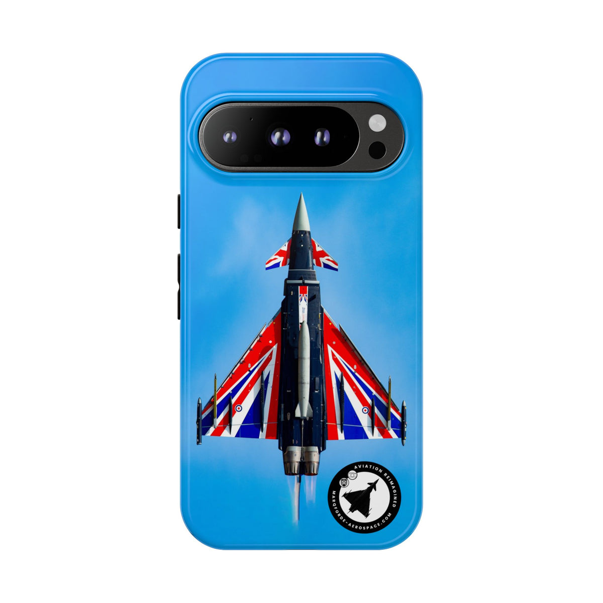 Union Flag Typhoon Blackjack climbing, seen from below aviation photo Google Pixel tough phone case – view 6