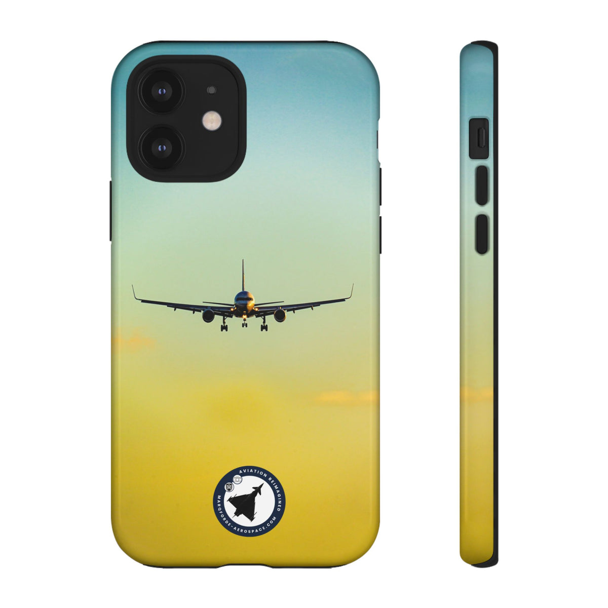 United Airlines Boeing 757 head-on on final approach aviation photo iPhone tough phone case – view 12