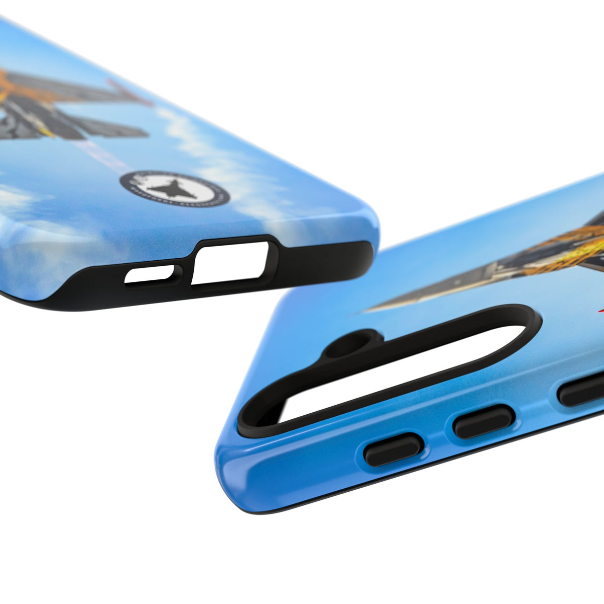 Belgian tiger-striped F-16 climbing vertically aviation photo Samsung Galaxy tough phone case – view 42