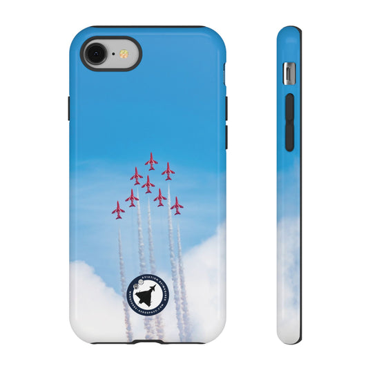 Close-Up of RAF Red Arrows iPhone Case – Aerobatic Display