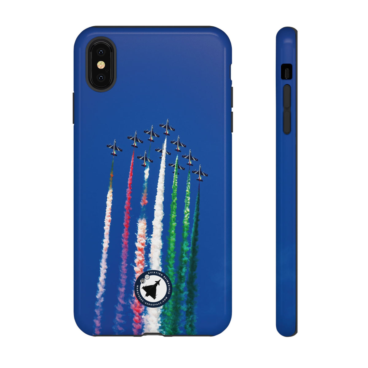 Frecce Tricolori formation trailing tricolour smoke aviation photo iPhone tough phone case – view 9