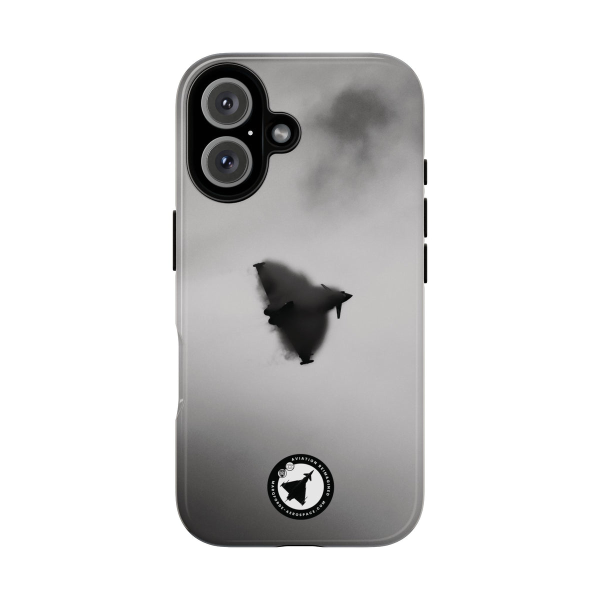 RAF Typhoon almost hidden in a cloud of vapour aviation photo iPhone tough phone case – view 27