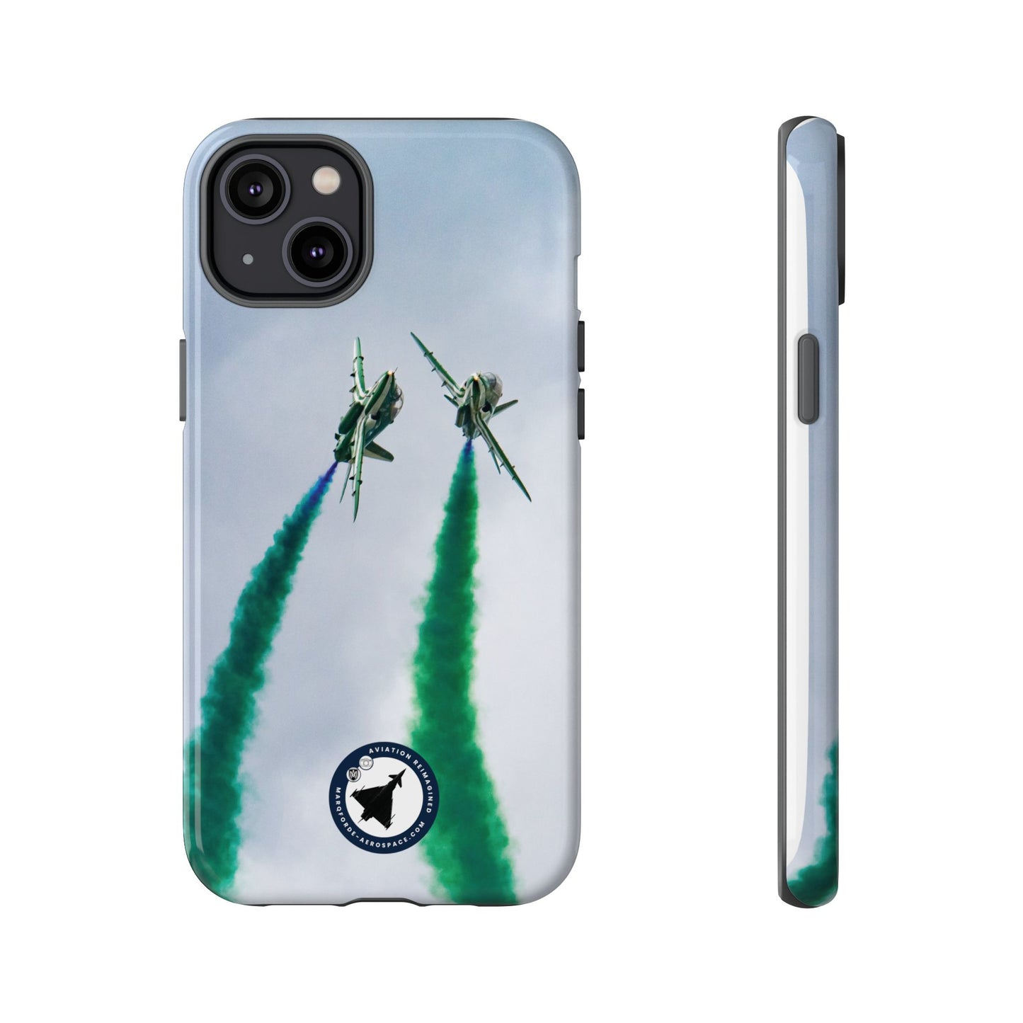 Close-Up of Saudi Hawks iPhone Case – Formation Precision