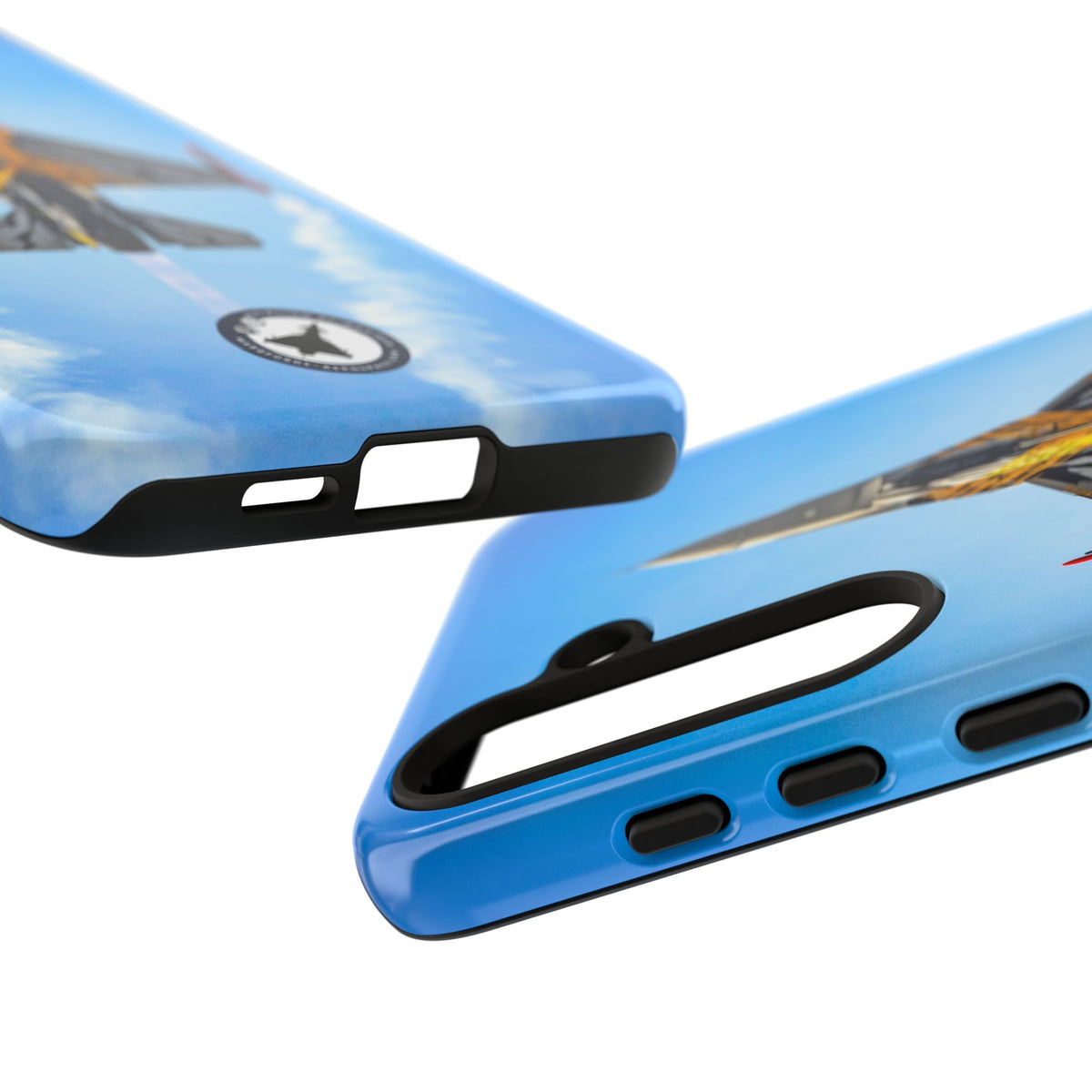 Belgian tiger-striped F-16 climbing vertically aviation photo Samsung Galaxy tough phone case – view 45