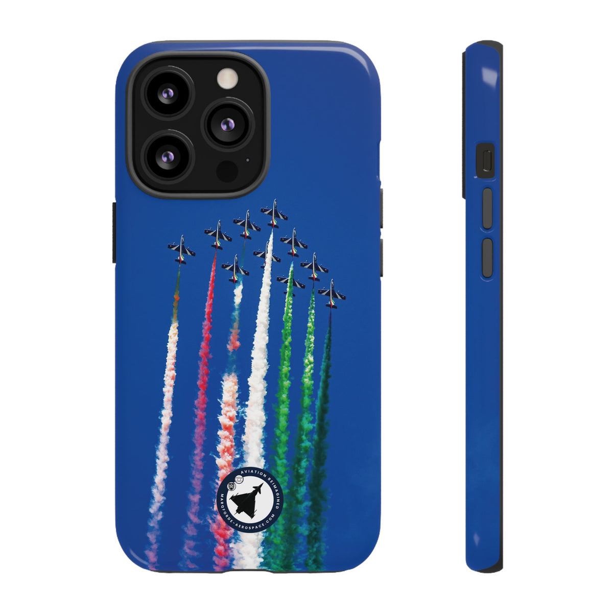 Frecce Tricolori formation trailing tricolour smoke aviation photo iPhone tough phone case – view 19