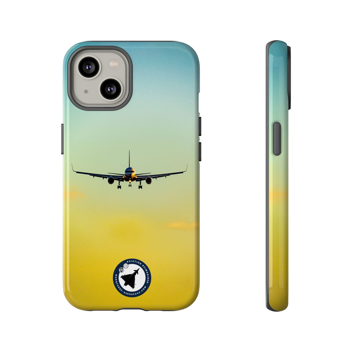 United Airlines Boeing 757 head-on on final approach aviation photo iPhone tough phone case – view 19