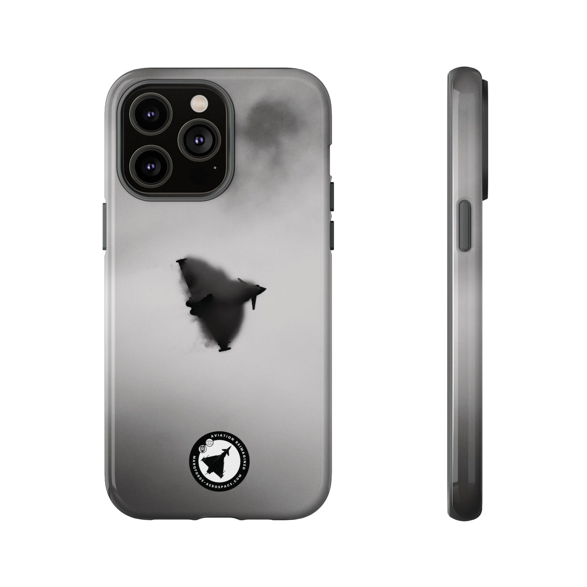 RAF Typhoon almost hidden in a cloud of vapour aviation photo iPhone tough phone case – view 22