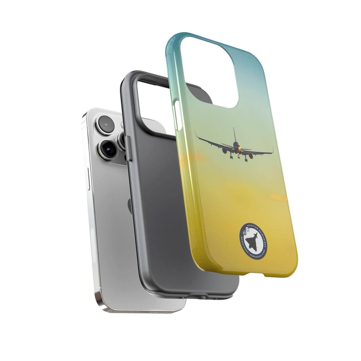 United Airlines Boeing 757 head-on on final approach aviation photo iPhone tough phone case – view 42