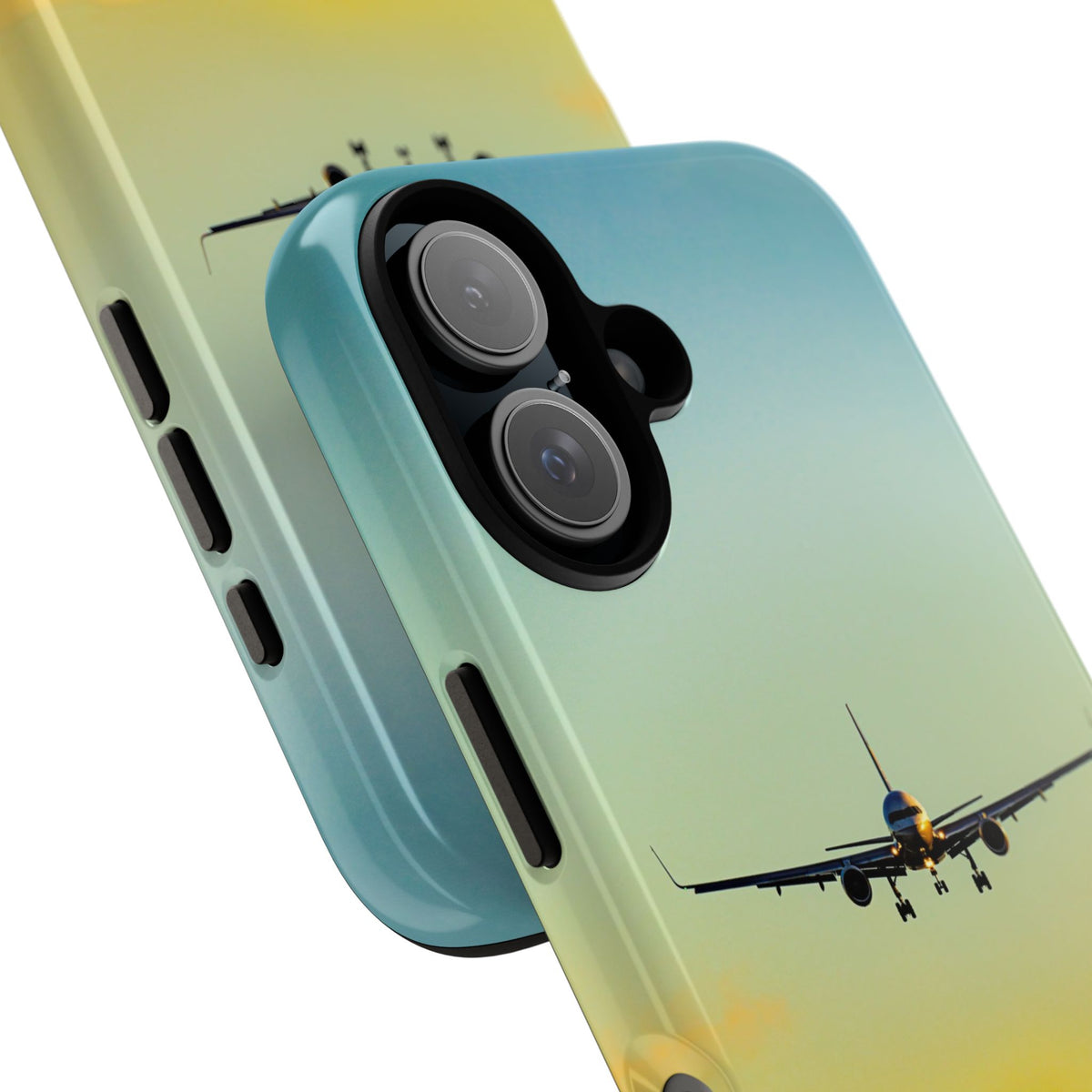 United Airlines Boeing 757 head-on on final approach aviation photo iPhone tough phone case – view 58