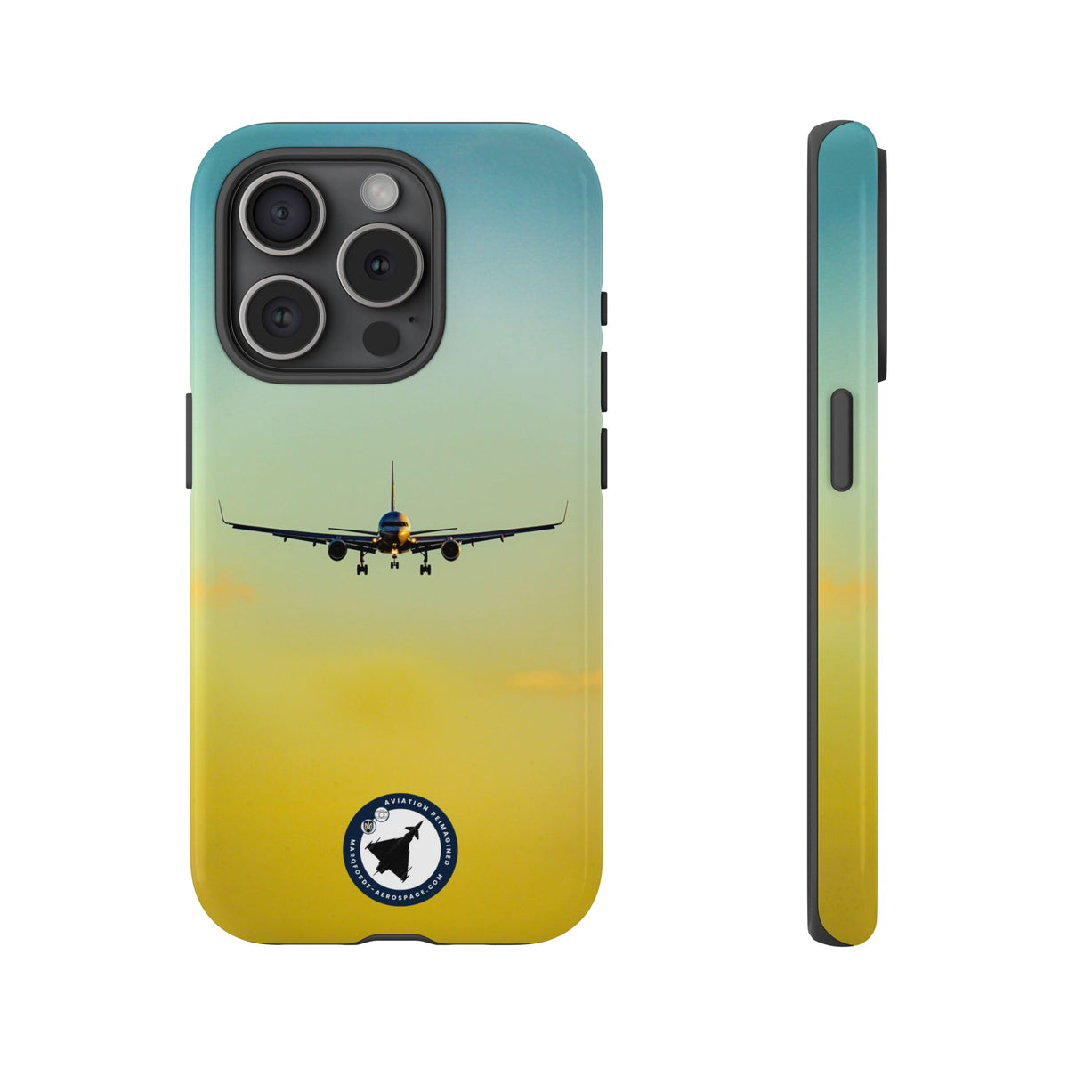 United Airlines Boeing 757 head-on on final approach aviation photo iPhone tough phone case – view 25