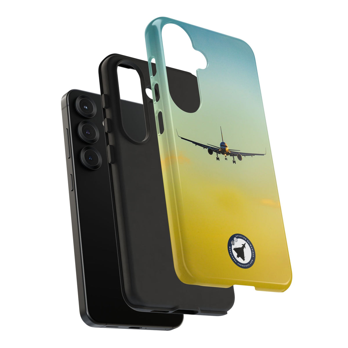 United Airlines Boeing 757 head-on on final approach aviation photo Samsung Galaxy tough phone case – view 50