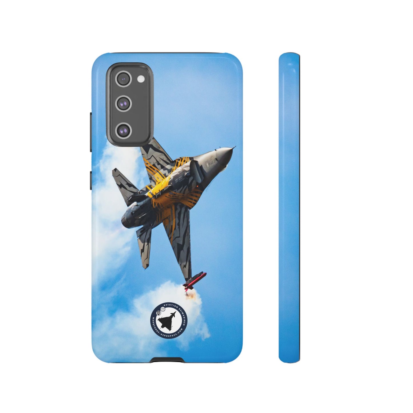 Close-Up of F-16 Viper Jet Artwork – Military Aircraft Phone Case