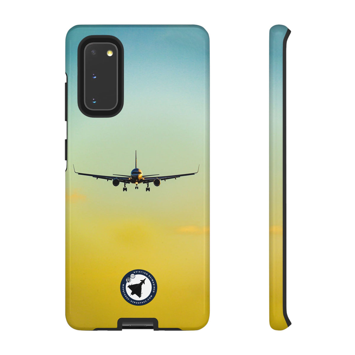 United Airlines Boeing 757 head-on on final approach aviation photo Samsung Galaxy tough phone case – view 2