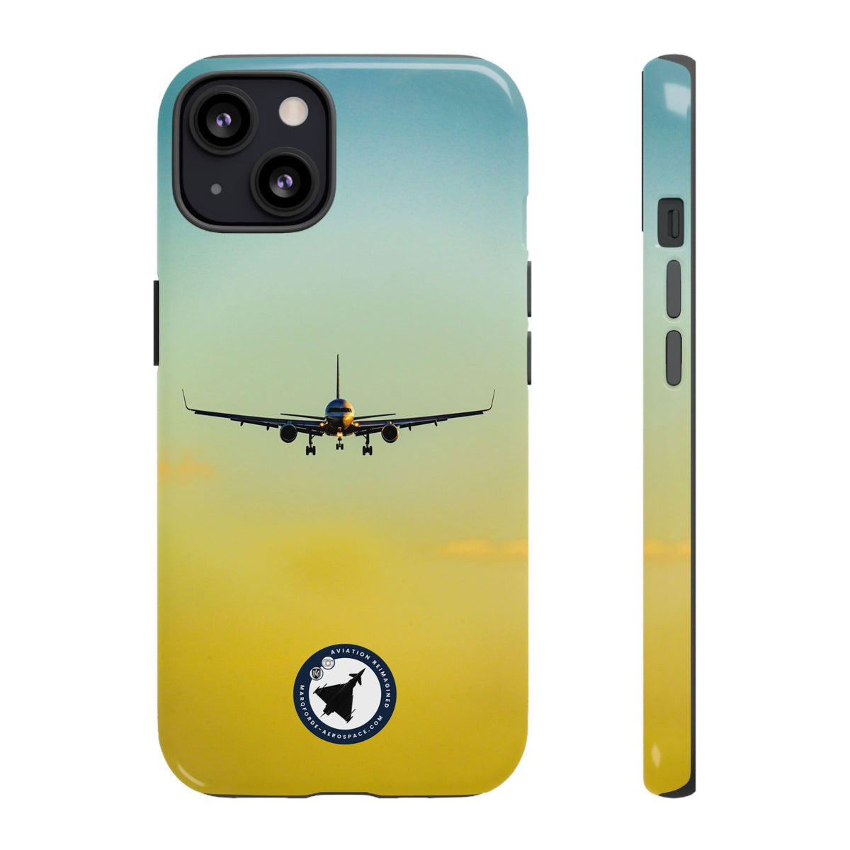 United Airlines Boeing 757 head-on on final approach aviation photo iPhone tough phone case – view 15