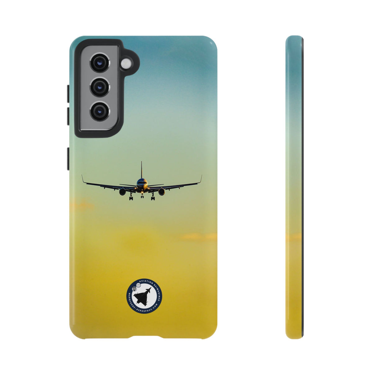 United Airlines Boeing 757 head-on on final approach aviation photo Samsung Galaxy tough phone case – view 5