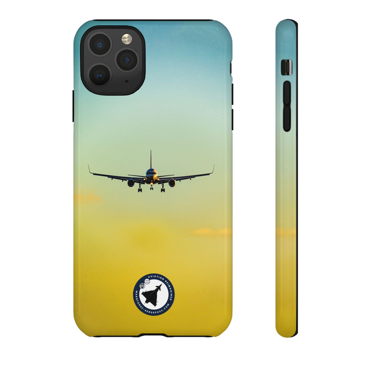 United Airlines Boeing 757 head-on on final approach aviation photo iPhone tough phone case – view 10