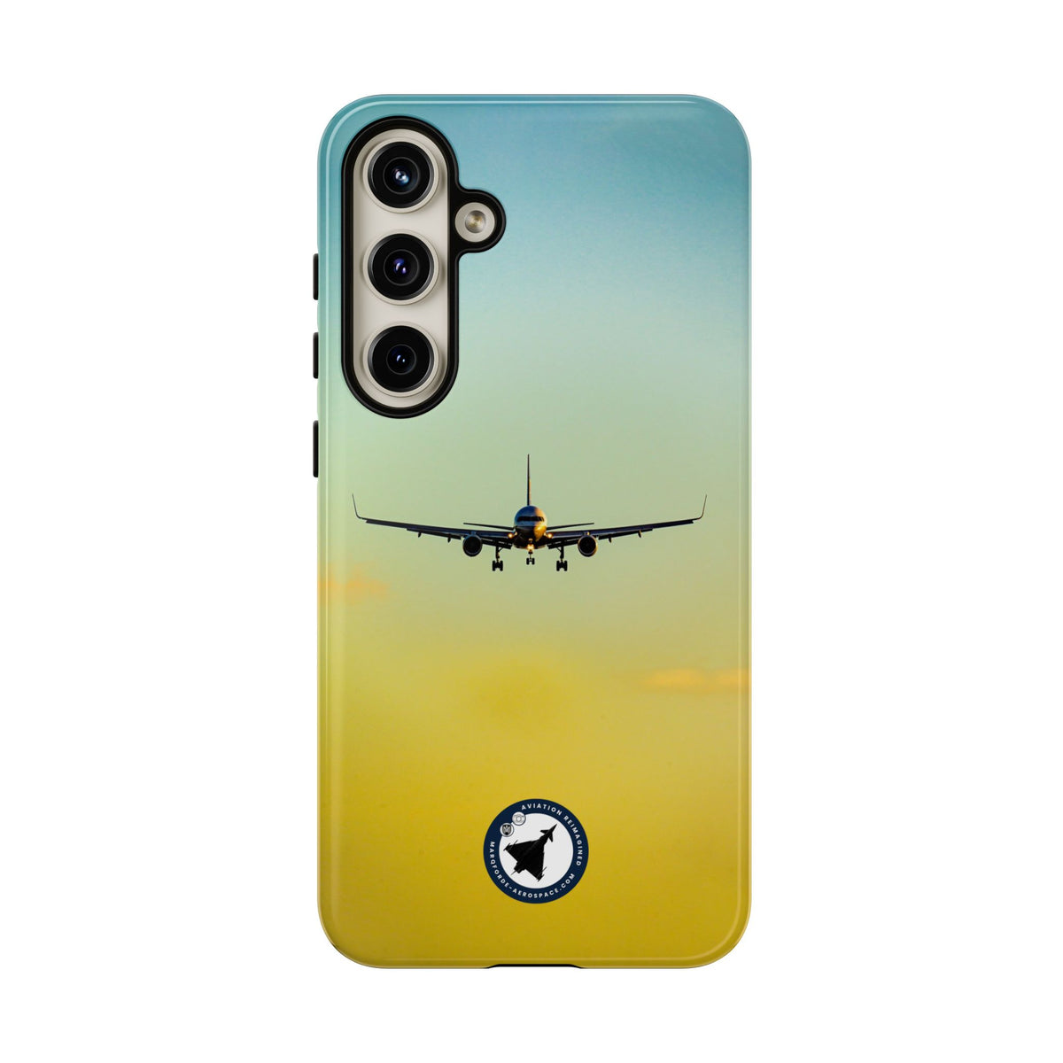United Airlines Boeing 757 head-on on final approach aviation photo Samsung Galaxy tough phone case – view 16