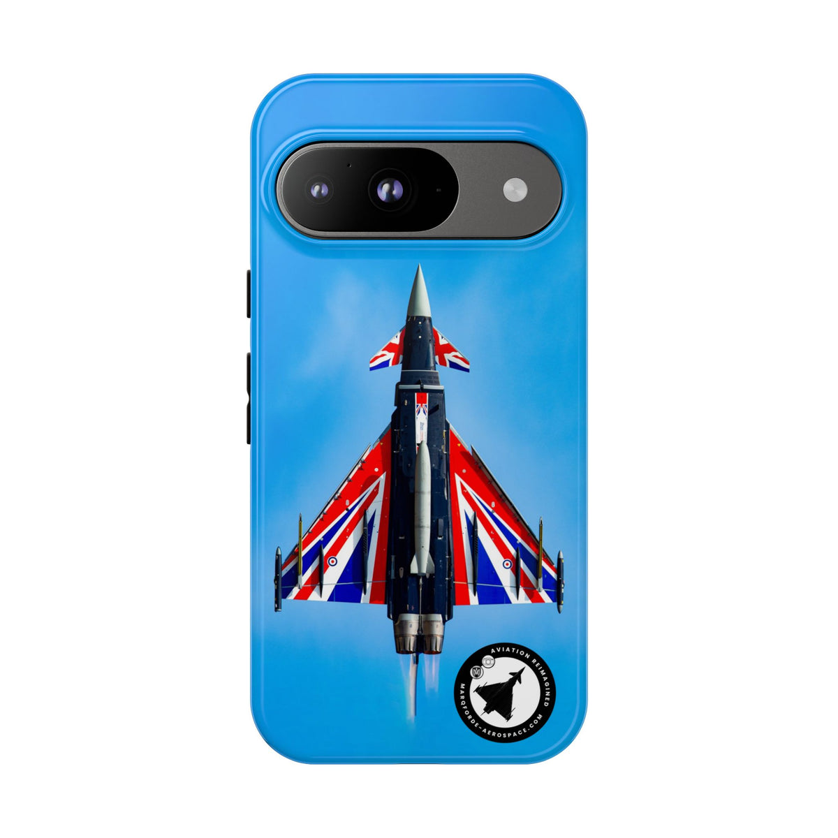 Union Flag Typhoon Blackjack climbing, seen from below aviation photo Google Pixel tough phone case – view 5